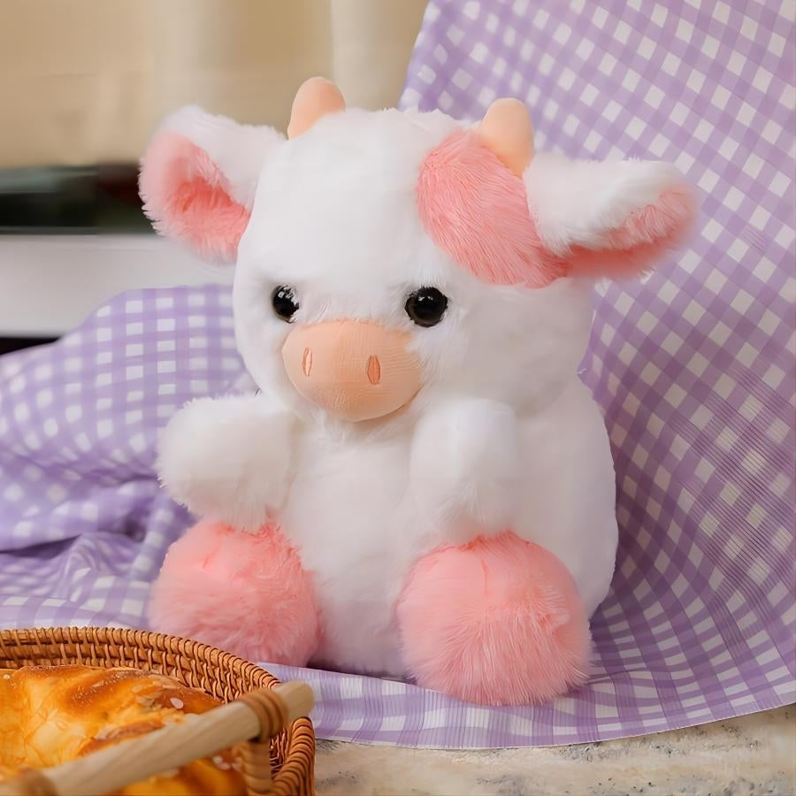 Fuzzy stuffed cow