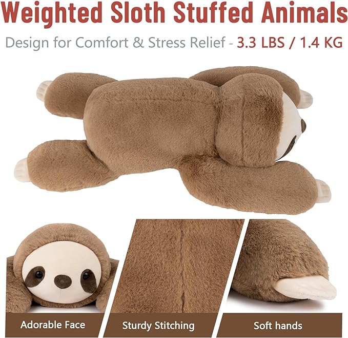 Niuniudaddy™ Weighted Sloth Stuffed Animals for Anxiety