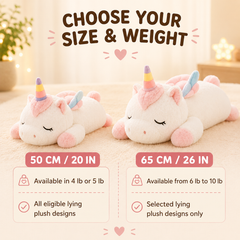Niuniudaddy® Custom-Weight Lying Plush – Sensory Cuddle Companion