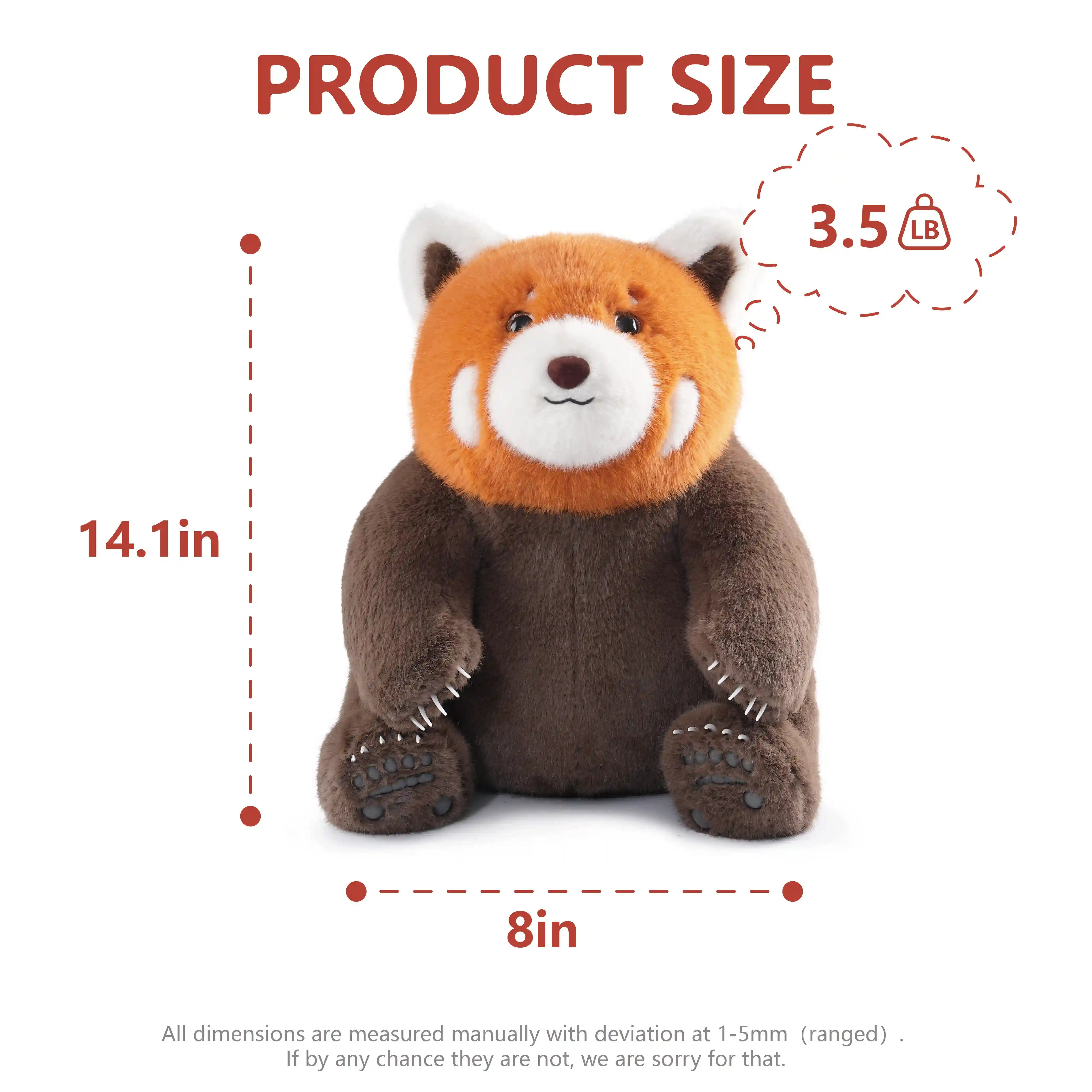Weighted Anxiety panda Niuniudaddy - 35cm – Red Color