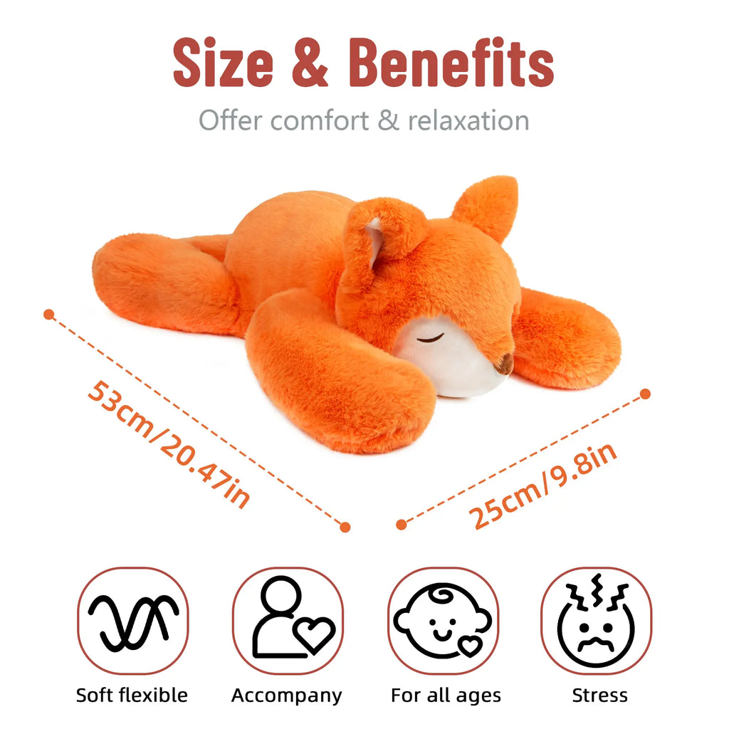 NiuniuDaddy 20” Weighted Fox Plush – Soft Cuddly Stuffed Animal