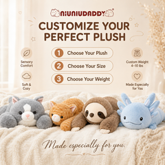 Niuniudaddy® Custom-Weight Lying Plush – Sensory Cuddle Companion