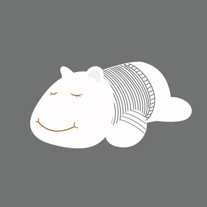 Niuniudaddy™ Stuffed White Hippo