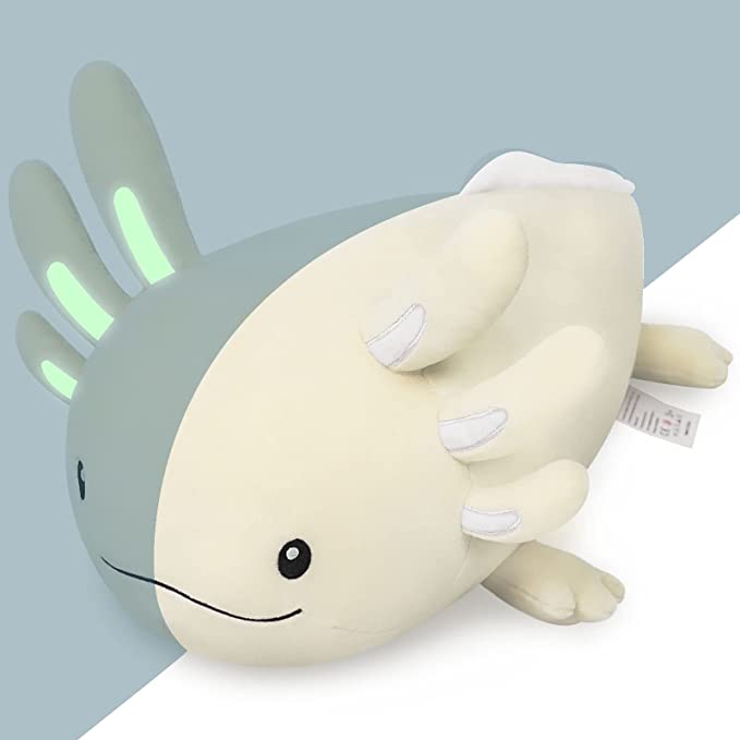 NiuniuDaddy White Axolotl Plush Toy For Toddlers