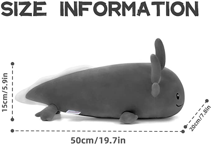 NiuniuDaddy Black Axolotl Plush Toy For Toddlers